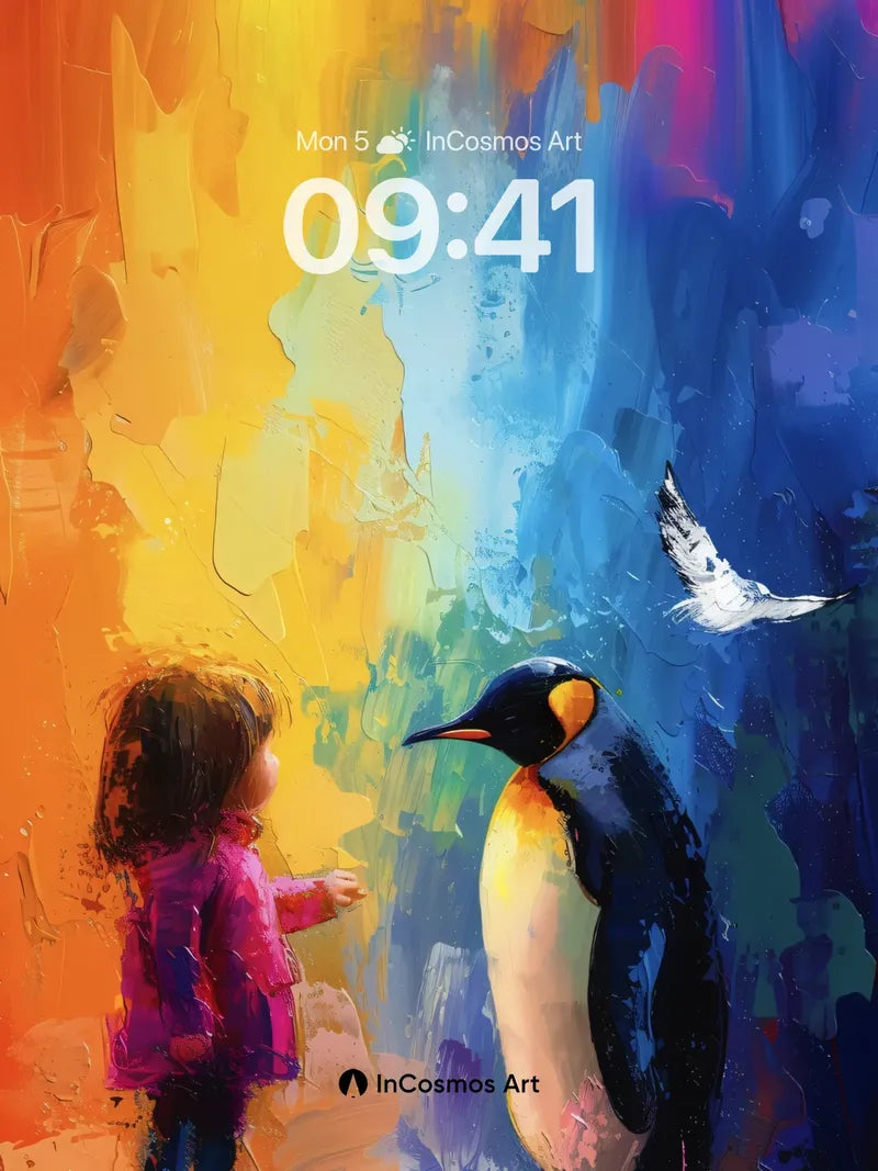 Wonderful Encounter Wallpaper with Painted Light