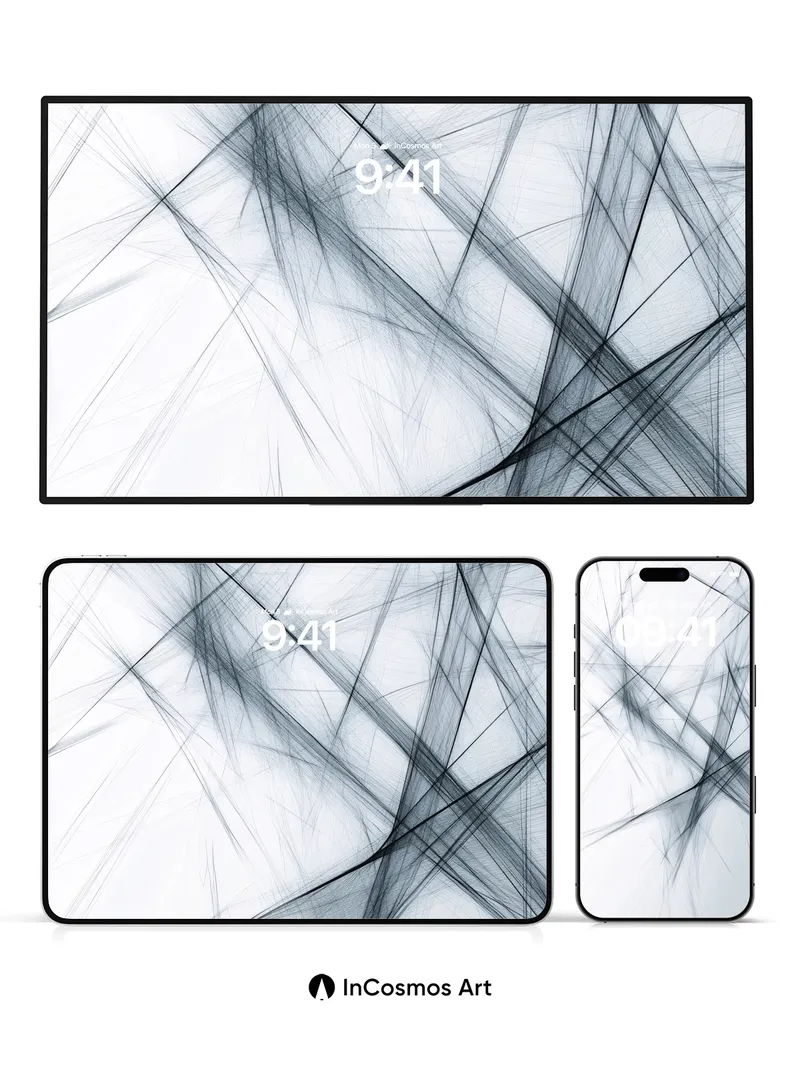 Whispering Lines Wallpaper with Ethereal Depth