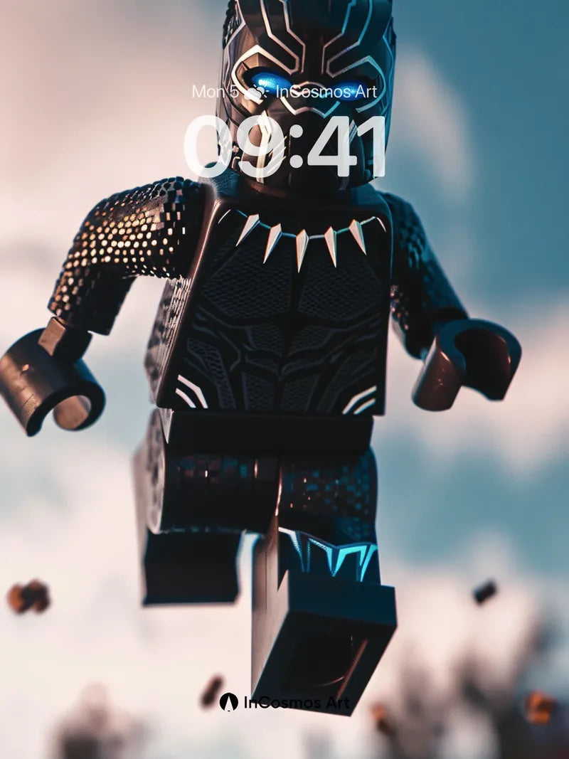 Floating Panther Wallpaper with Glowing Eyes