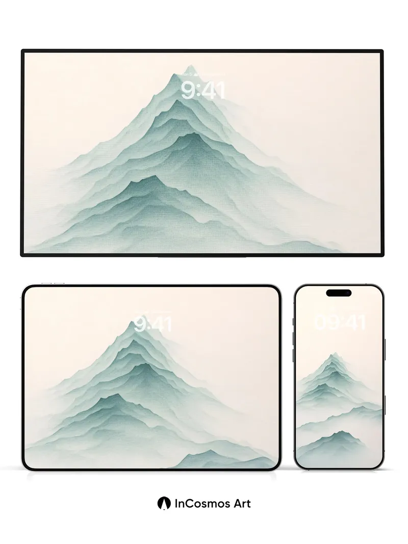 Serenity Peak Wallpaper with Ethereal Hues