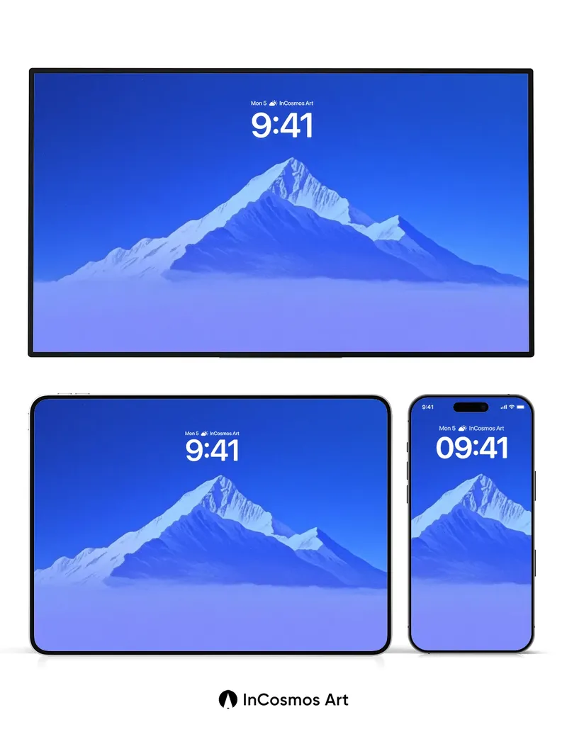 Serene Peak Wallpaper with Ethereal Haze