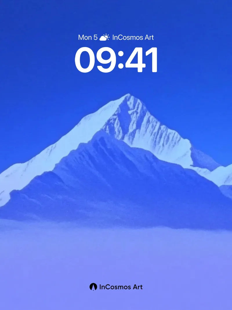 Serene Peak Wallpaper with Ethereal Haze