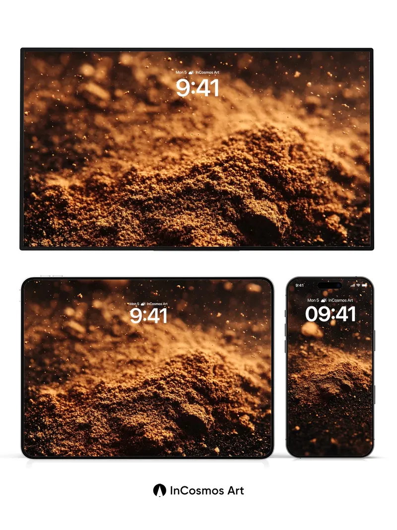 Golden Dust Wallpaper with Floating Particles