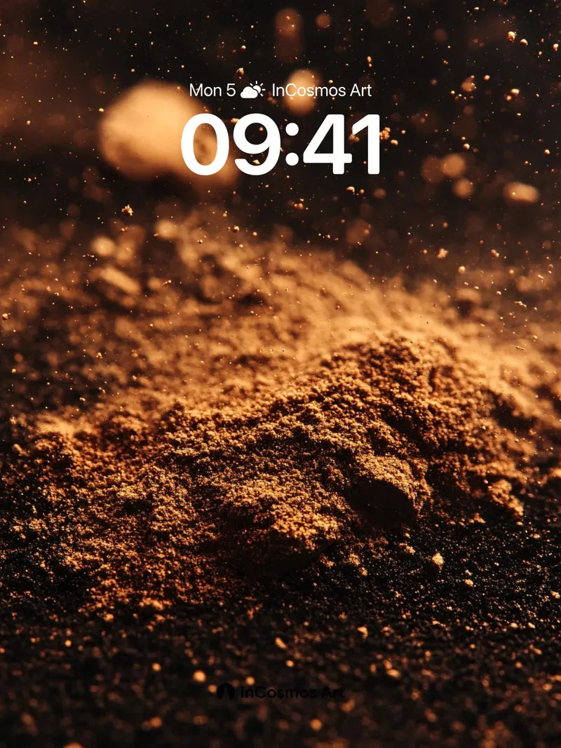 Golden Dust Wallpaper with Floating Particles