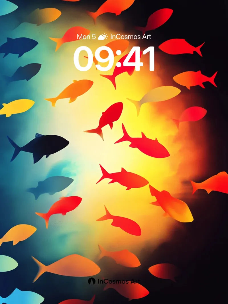 Luminous Swarm Wallpaper with Solar Pulse