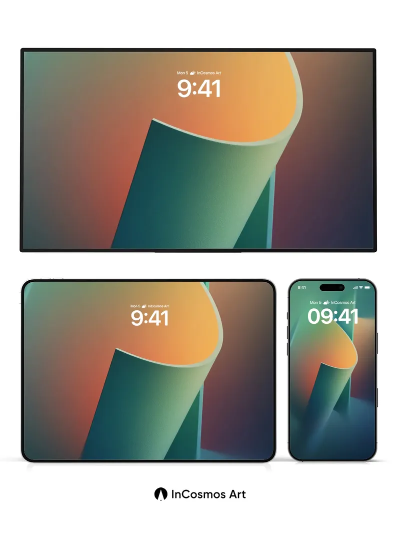 Luminous Fold Wallpaper with Gradient Depth