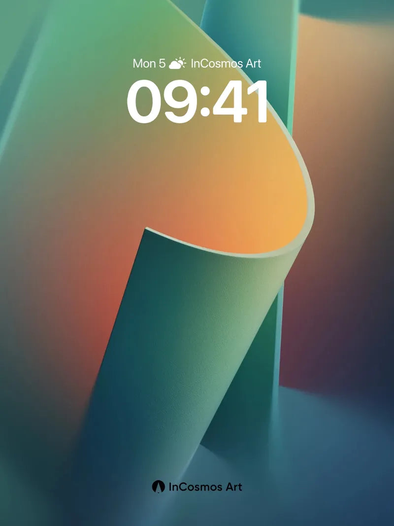 Luminous Fold Wallpaper with Gradient Depth