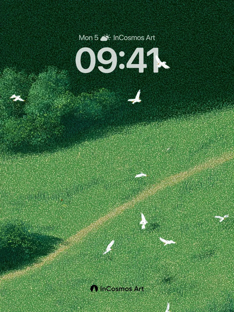 Serenity Flight Wallpaper with Whispering Greens