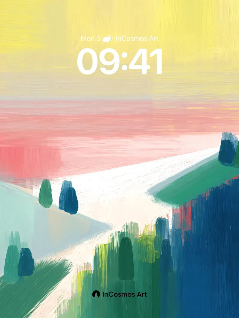 Sunset Drift Wallpaper with Whispering Hills