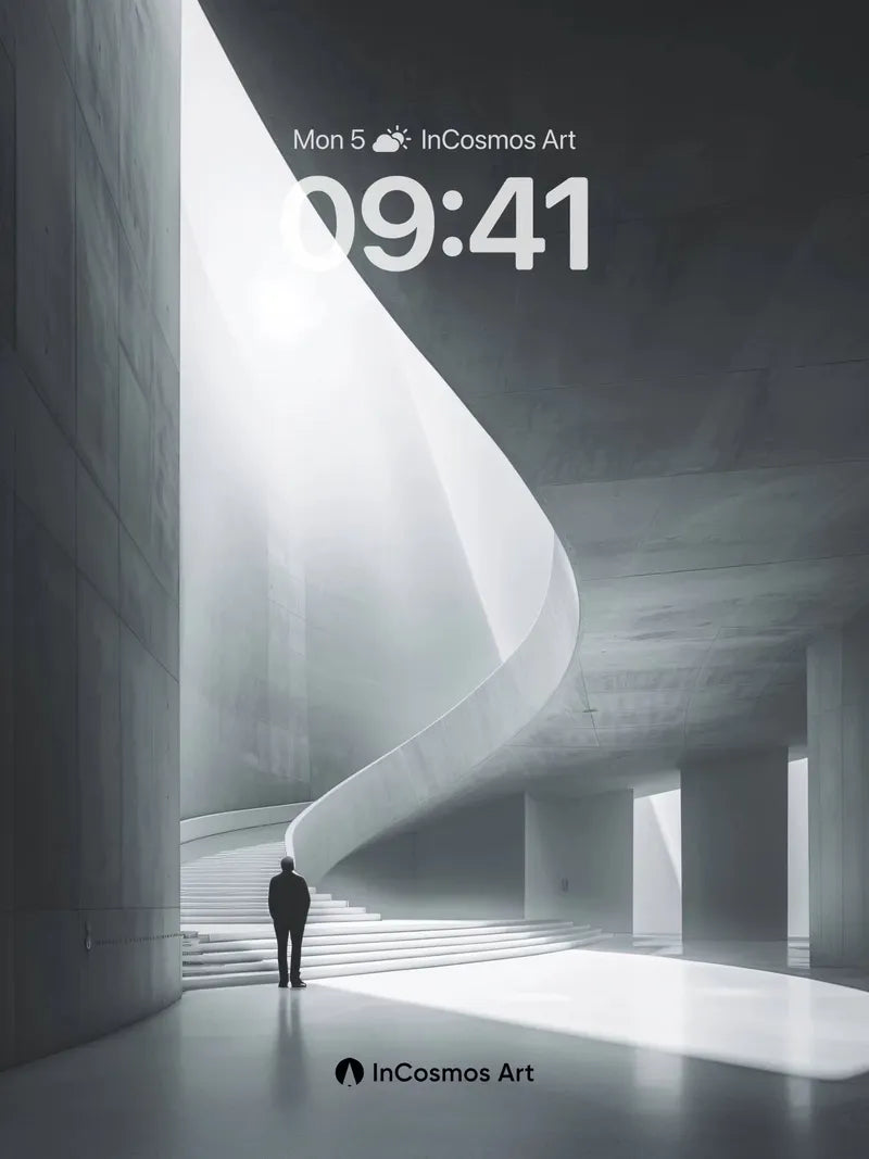 Serenity Curve Wallpaper with Ethereal Light