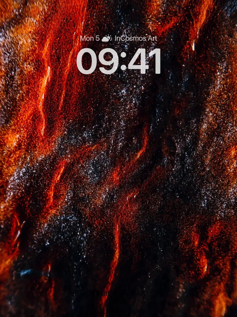 Obsidian Flame Wallpaper with Molten Veins