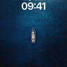 Serenity Drift Wallpaper with Midnight Sea wallpaper for iPhone, iPad & Mac
