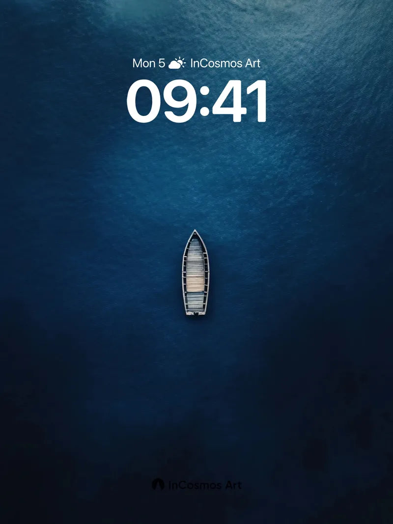 Serenity Drift Wallpaper with Midnight Sea