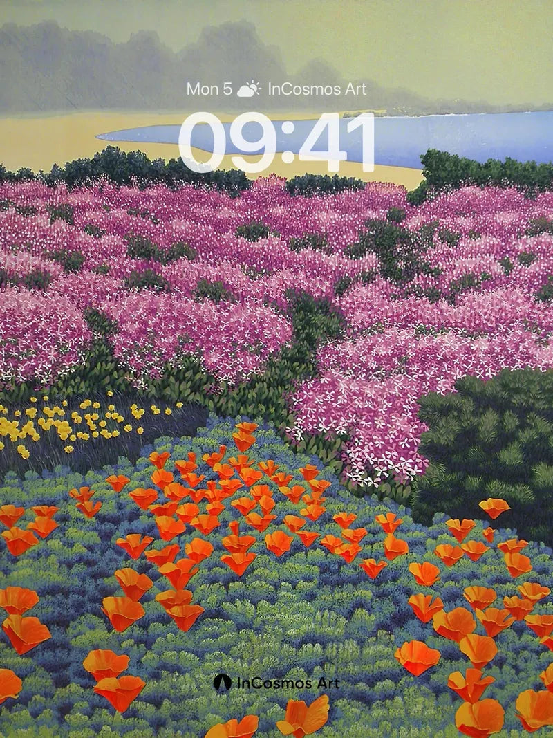 Whispering Petal Wallpaper with Horizon Hush