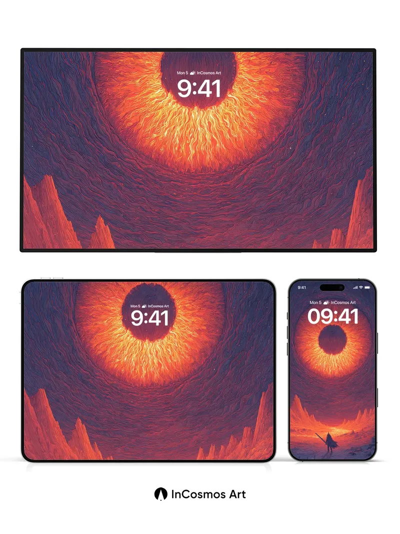 Ethereal Eye Wallpaper with Cosmic Gaze