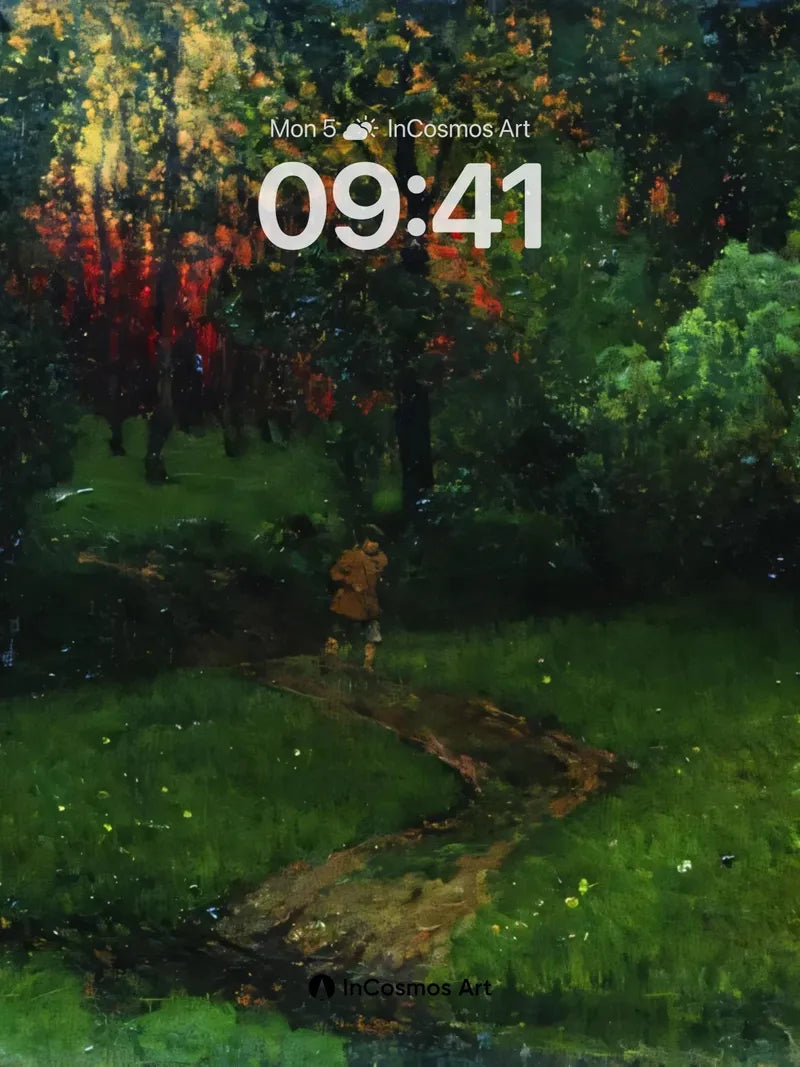 Whispering Path Wallpaper with Dappled Light