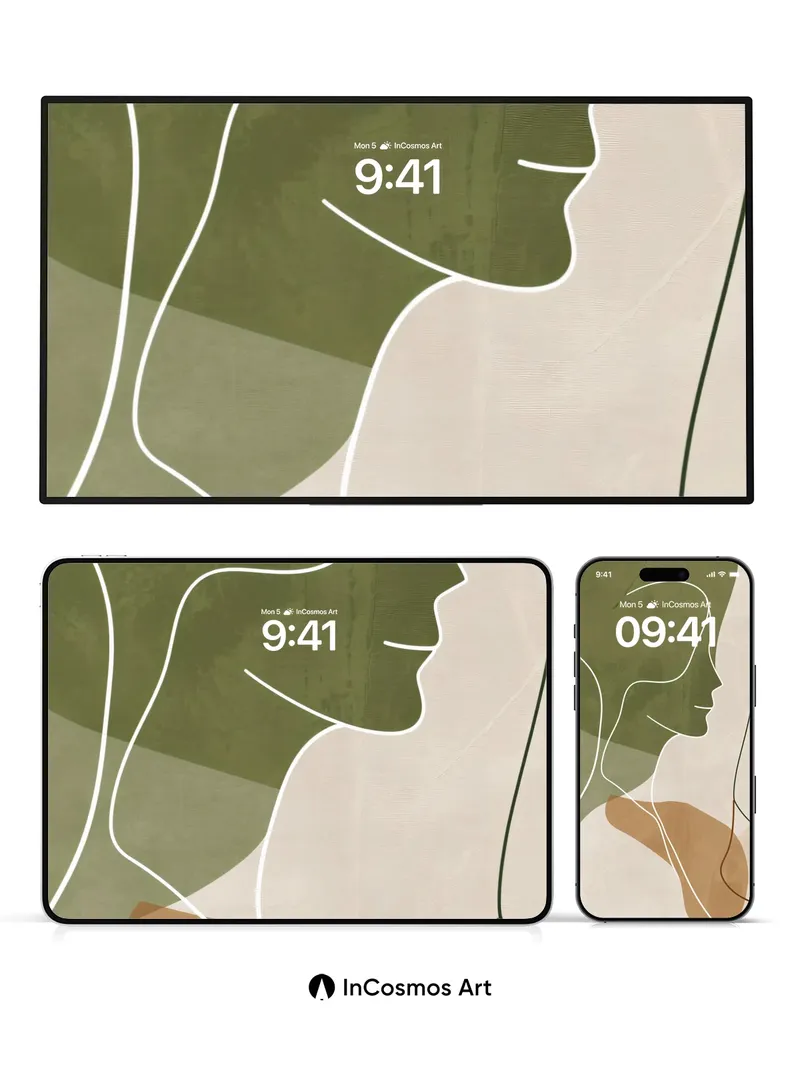 Silent Contour Wallpaper with Whispering Lines