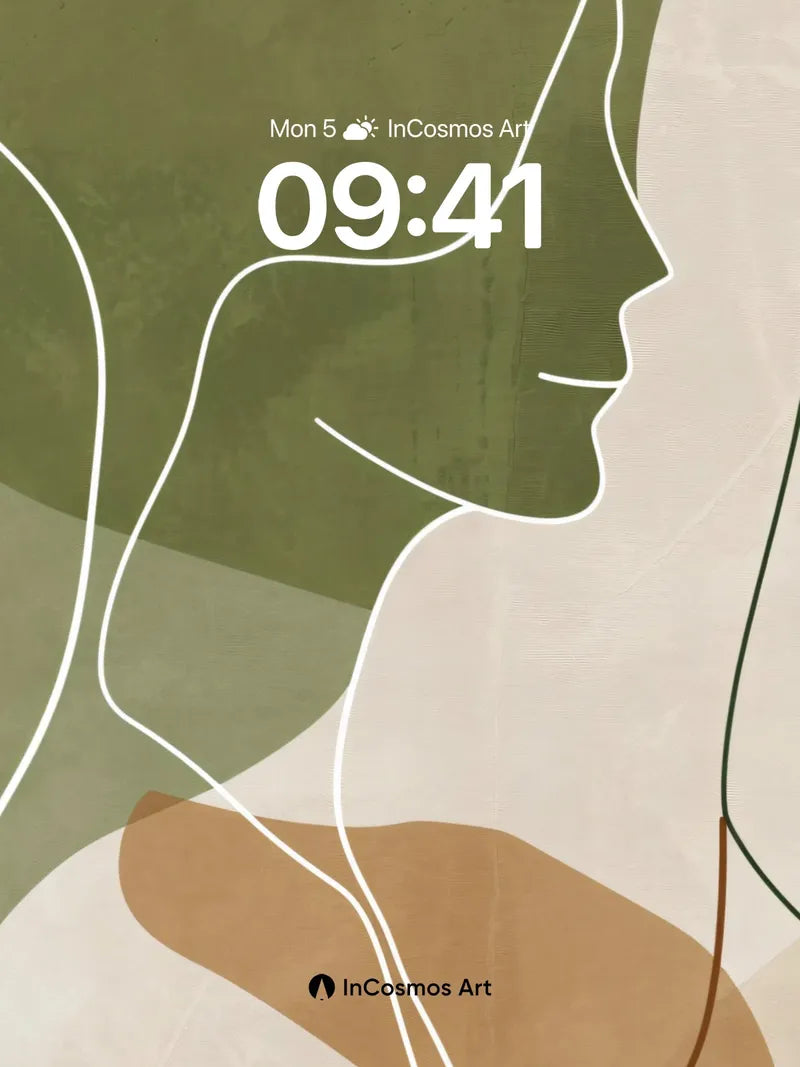 Silent Contour Wallpaper with Whispering Lines