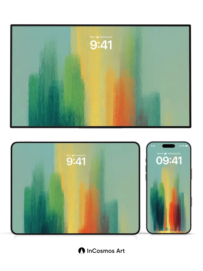 Luminous Forest Wallpaper with Color Breath