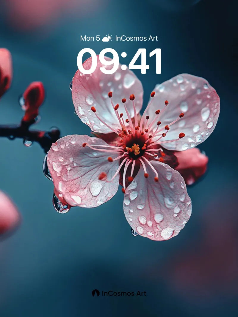 Dew-Kissed Petal Wallpaper with Ethereal Glow wallpaper for iPhone, iPad & Mac
