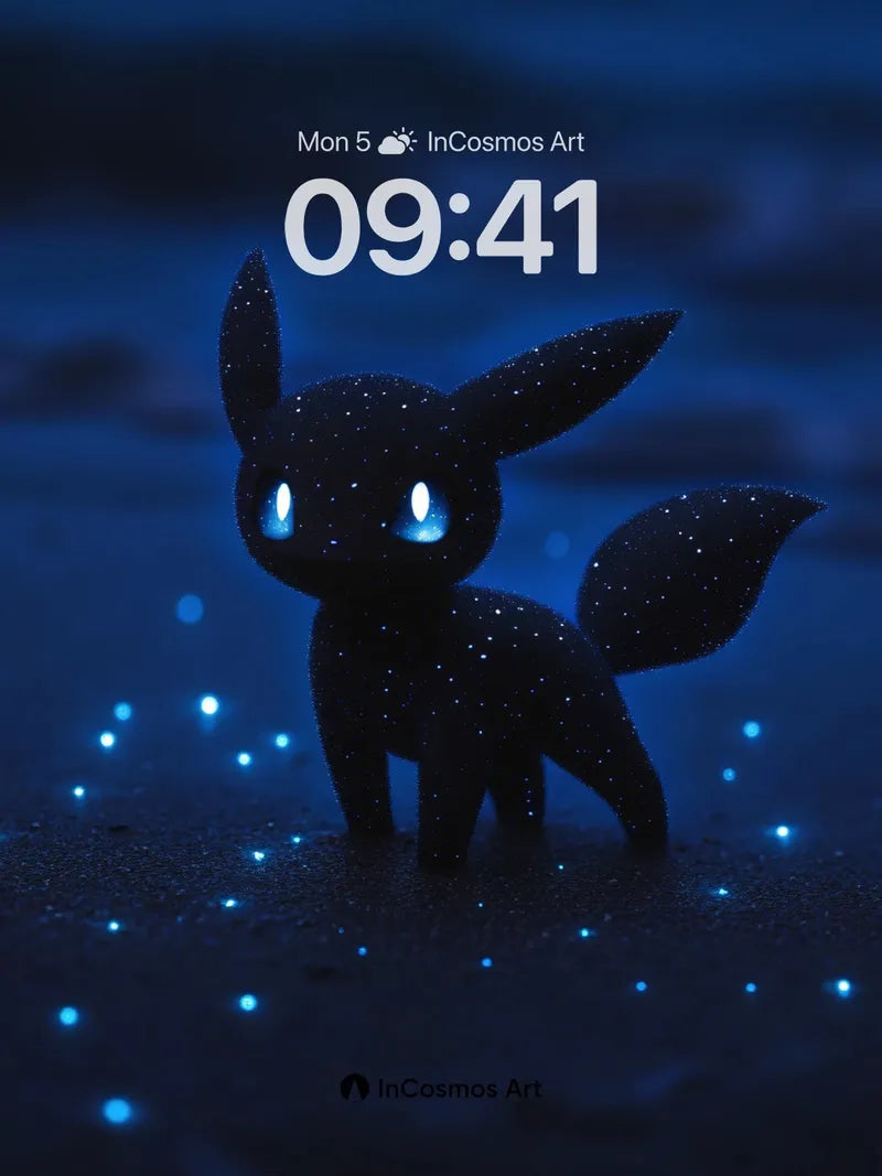 Stellar Eevee Wallpaper with Cosmic Dust