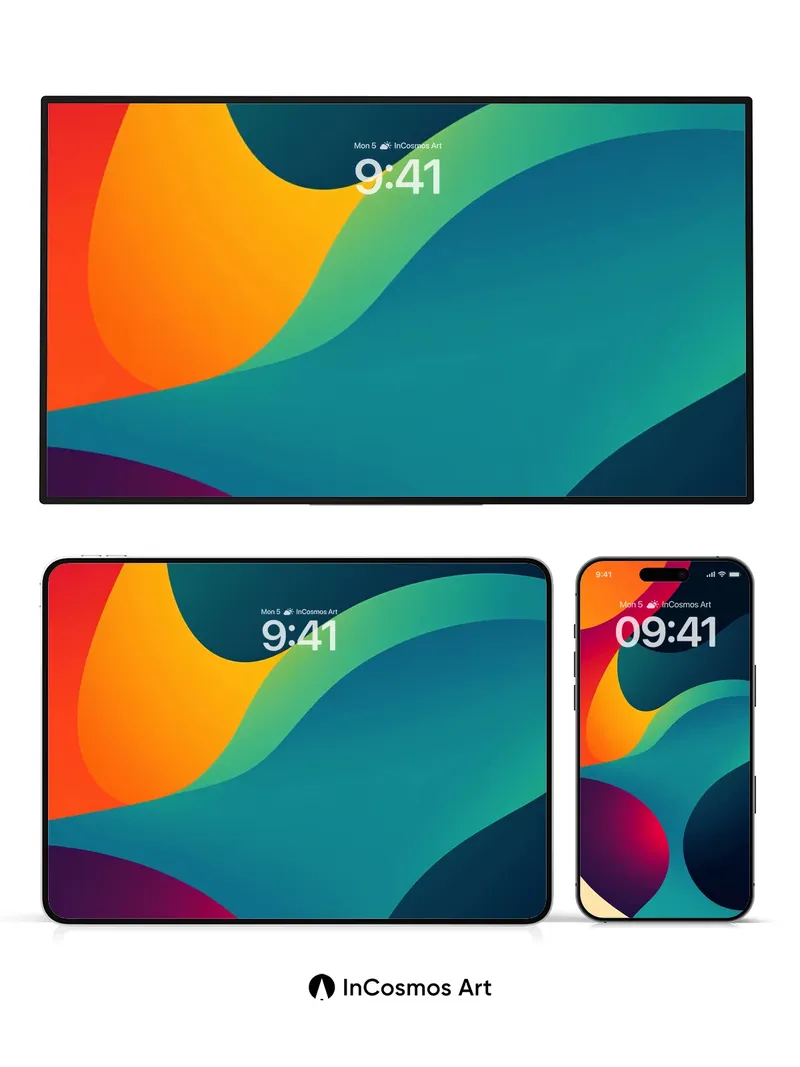 Liquid Spectrum Wallpaper with Cosmic Flow