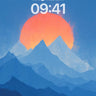 Serene Gradient Peaks Wallpaper with Amber Glow wallpaper for iPhone, iPad & Mac
