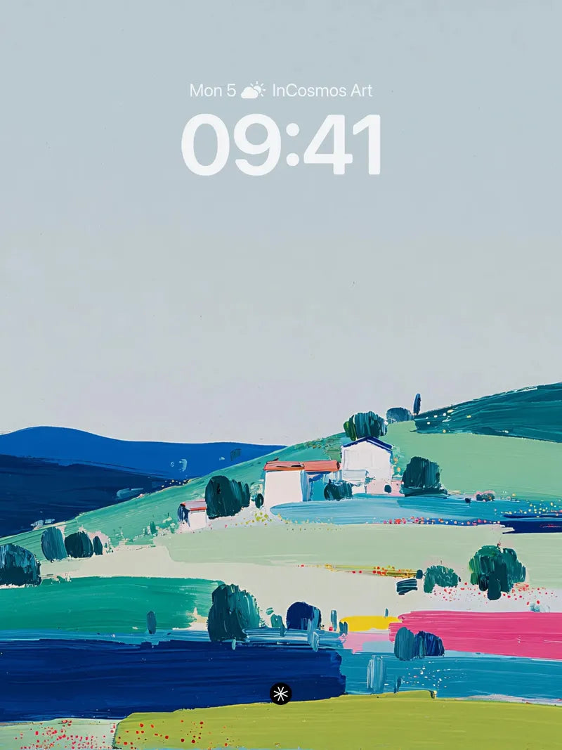 Surreal Hillscape Dream Background wallpaper for iPhone, iPad & Mac