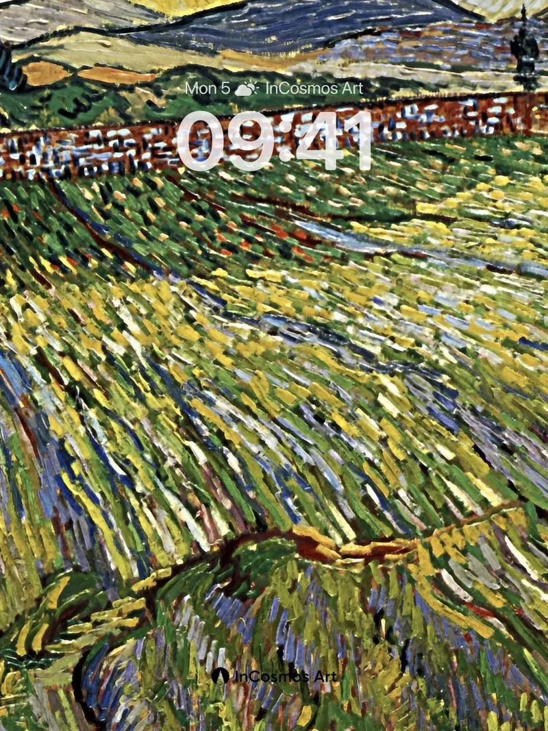 Whirlwind Wheatfield Wallpaper with Sunburst Sky