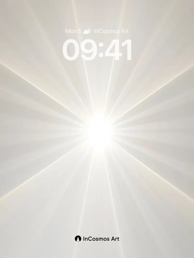 Radiant Stillness Wallpaper with Sunburst Light