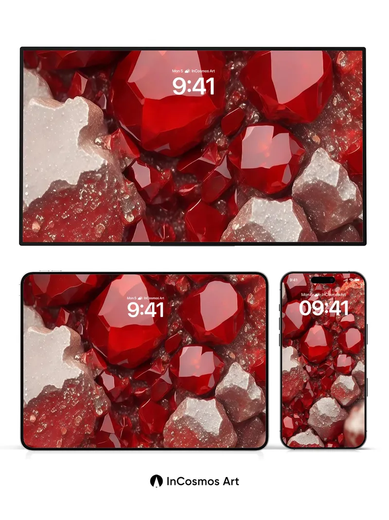 Bloodstone Mirage Wallpaper with Faceted Depths