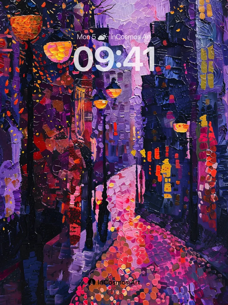 Nocturnal Pulse Wallpaper with Electric Canopy