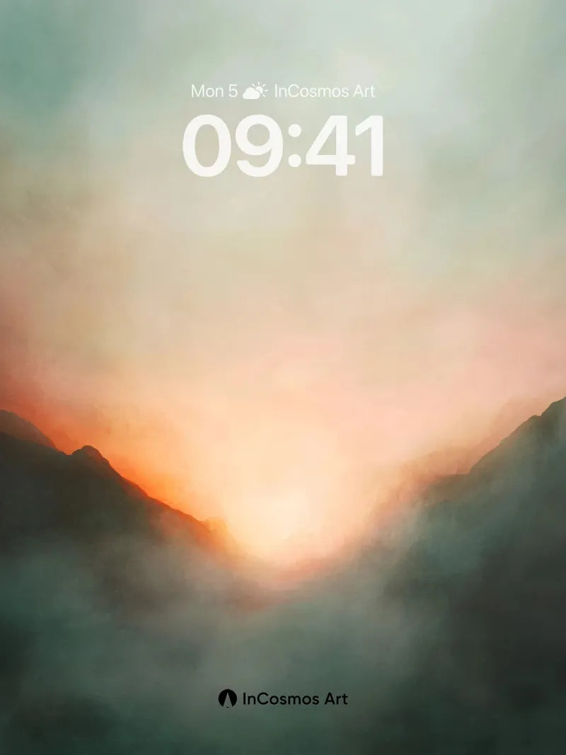 Serenity Ridge Wallpaper with Distant Firelight