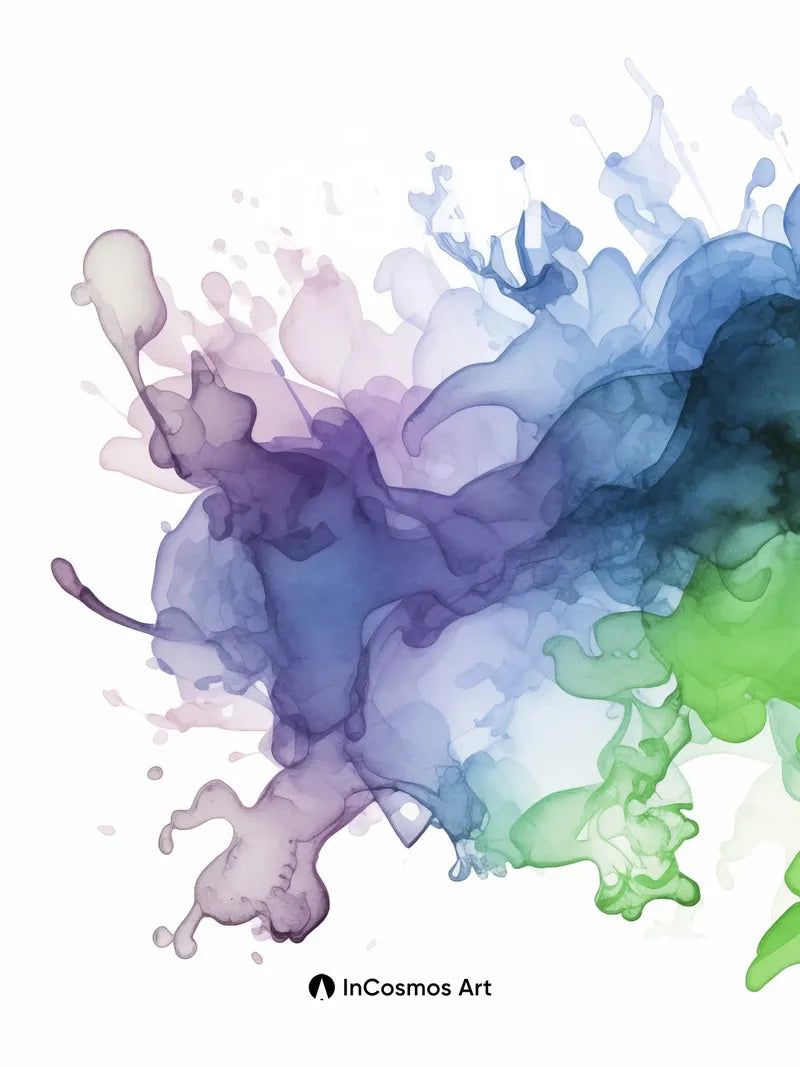 Whispering Ink Wallpaper with Floating Color Veils