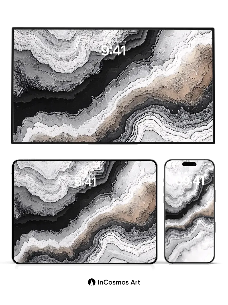 Silent Agate Wallpaper with Smoked Veins