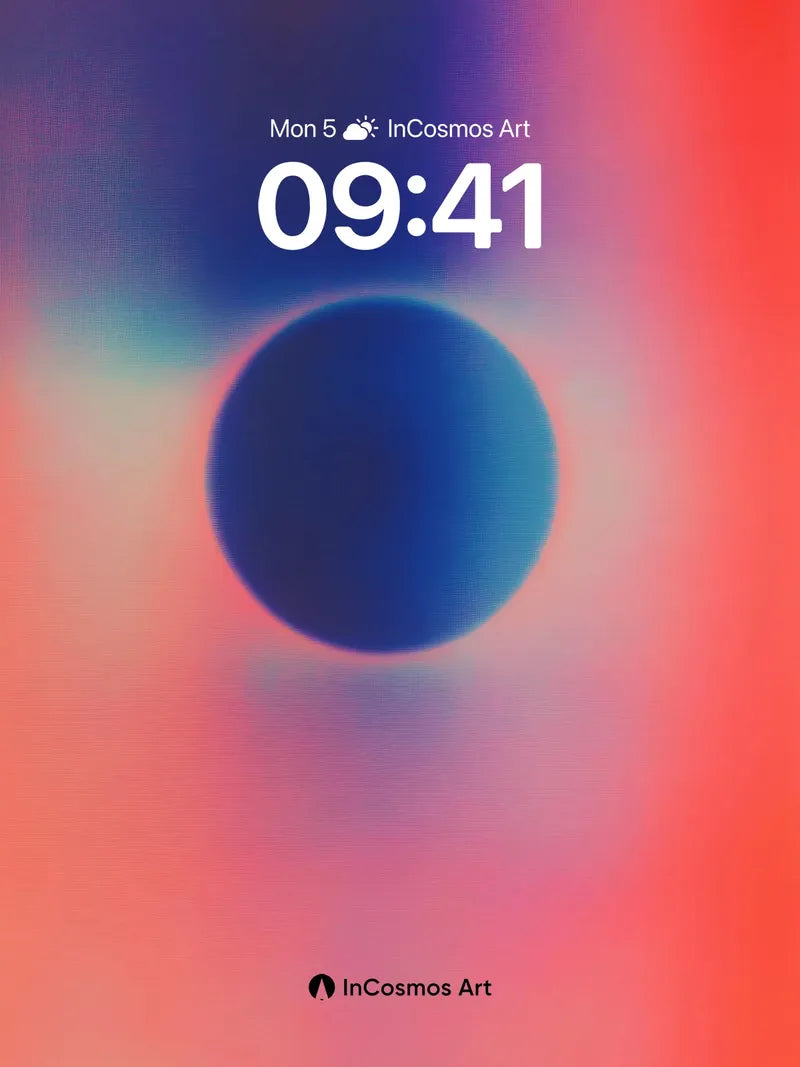 Floating Sphere Wallpaper with Cosmic Haze