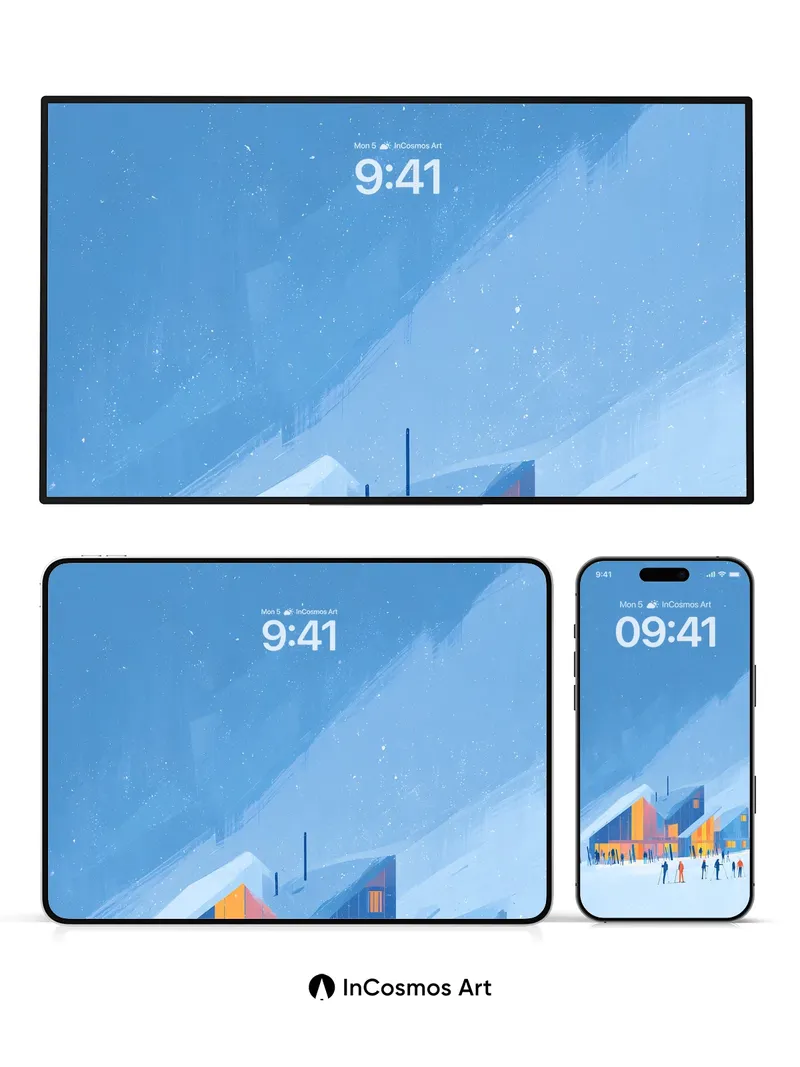 Sapphire Silence Wallpaper with Alpine Hues