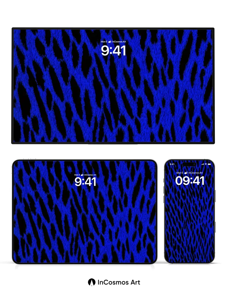 Electric Leopard Wallpaper with Midnight Pulse