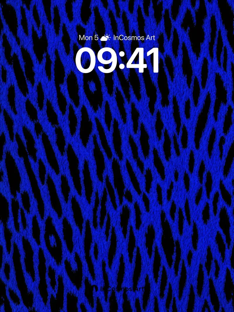 Electric Leopard Wallpaper with Midnight Pulse
