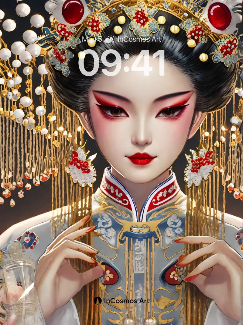 Imperial Radiance Wallpaper with Gilded Threads wallpaper for iPhone, iPad & Mac