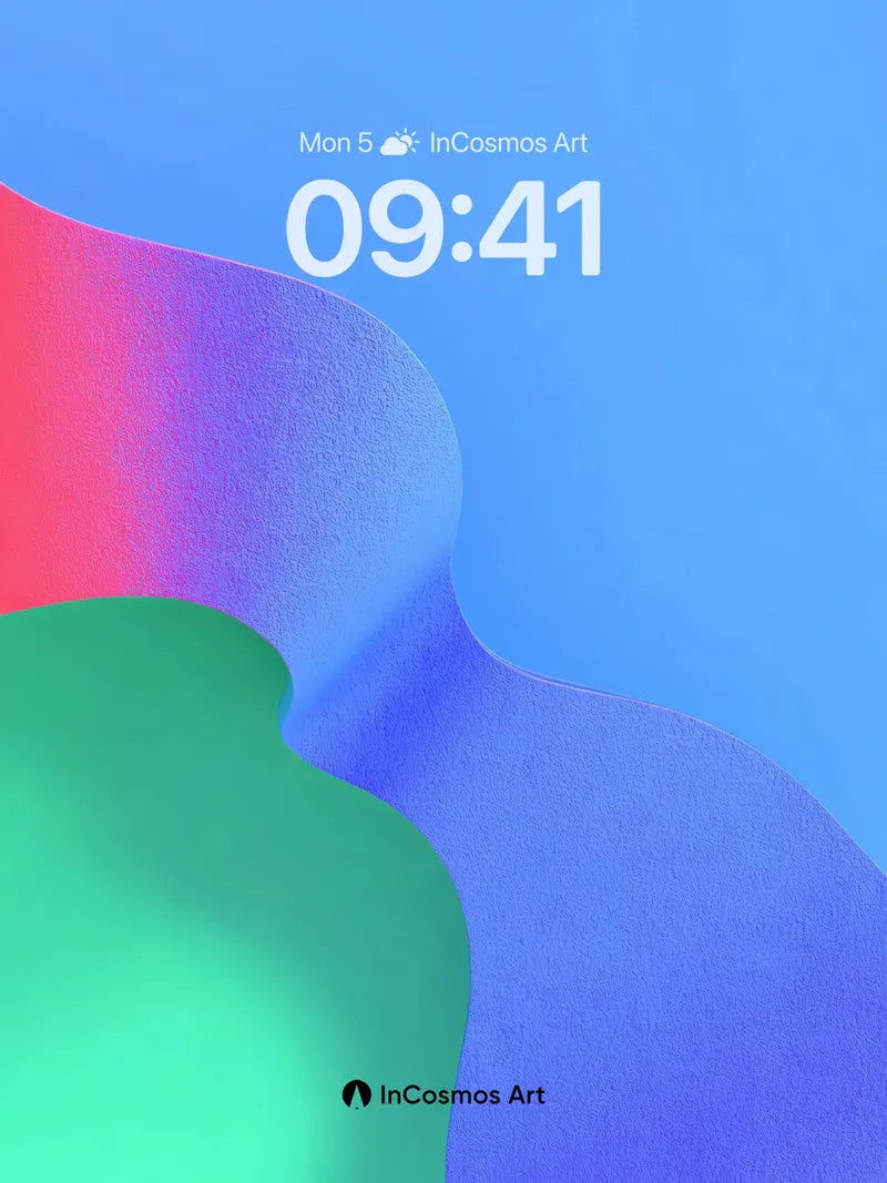 Liquid Prism Wallpaper with Breathable Hues