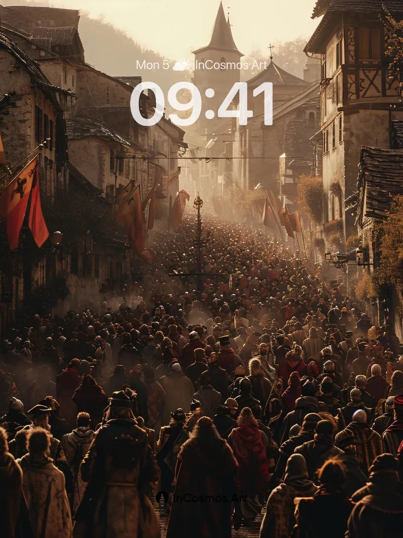 Crowd Pulse Wallpaper with Golden Haze