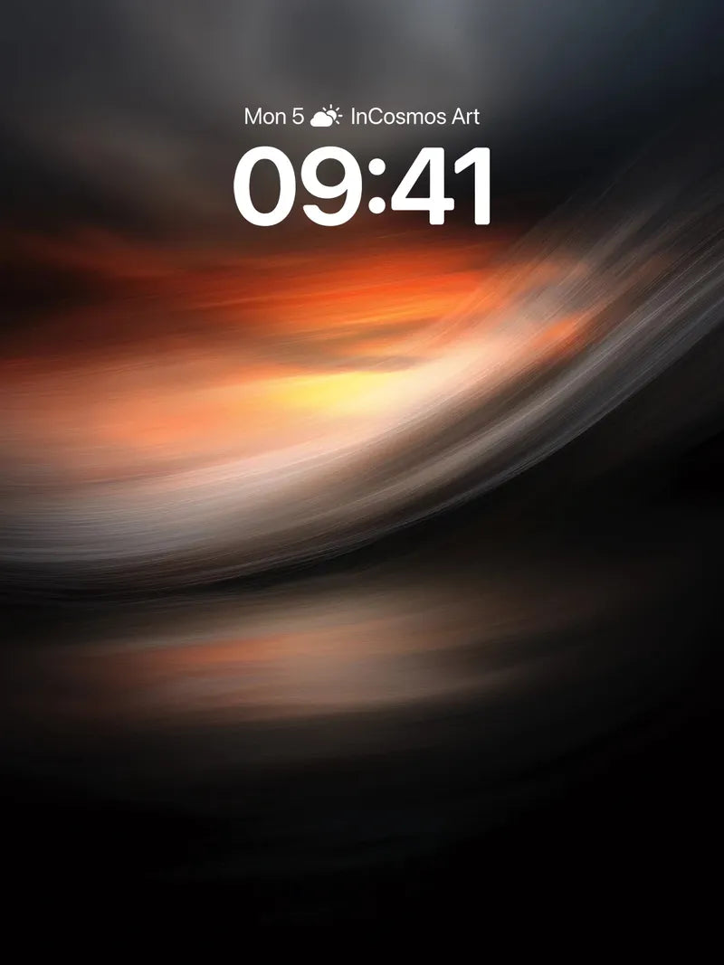 Ethereal Horizon Wallpaper with Swirling Light Veil