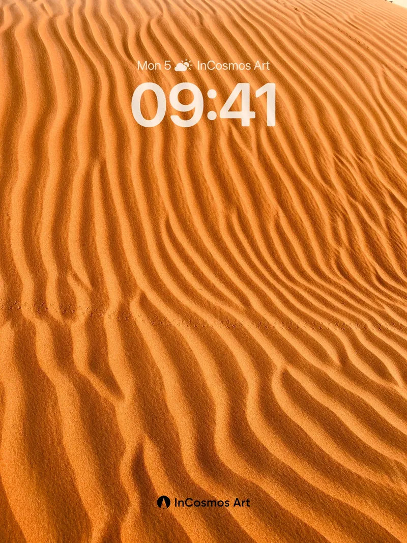 Serenity Sand Ripples Wallpaper with Sunlit Grooves