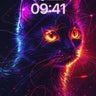 Neon Eclipse Wallpaper with Cosmic Fur wallpaper for iPhone, iPad & Mac