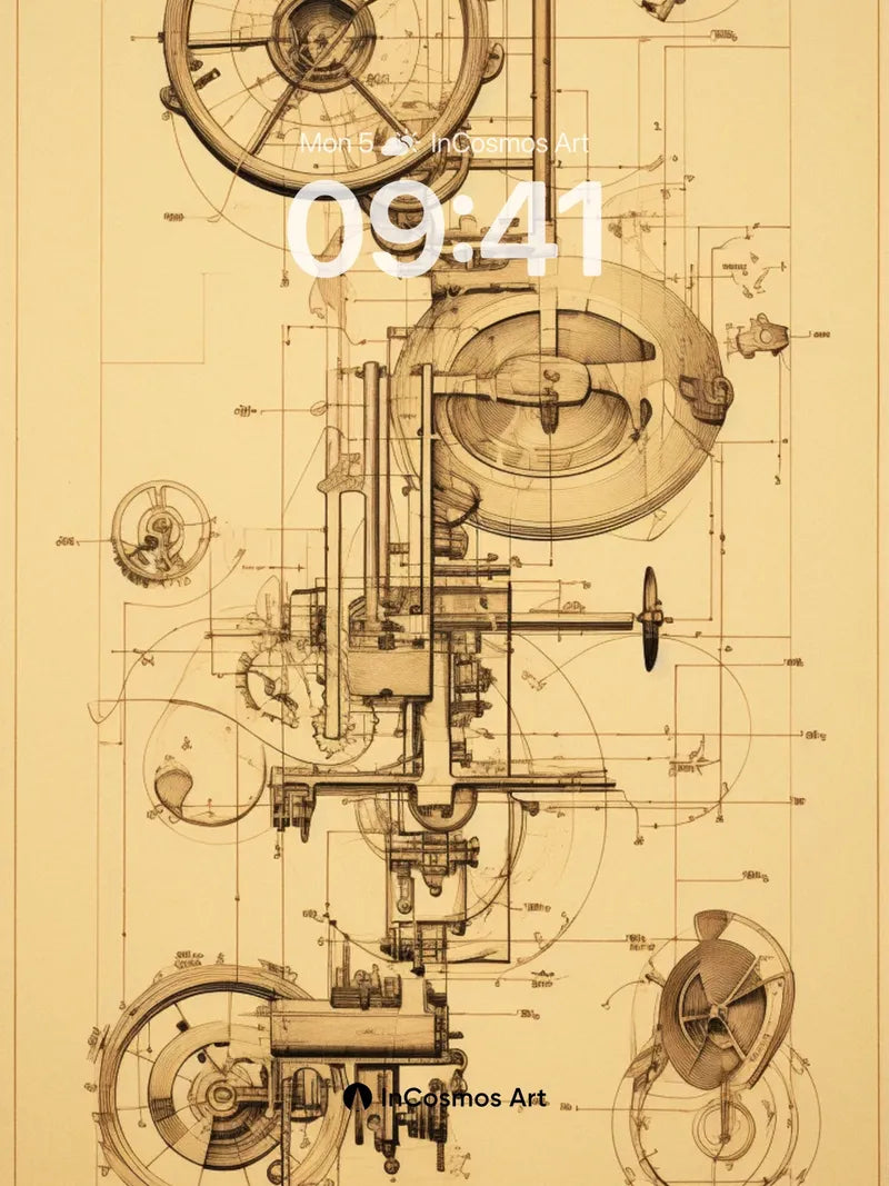 Steamwhisper Mechanism Wallpaper with Clockwork Dreams