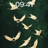 Serene Flight Wallpaper with Emerald Depth wallpaper for iPhone, iPad & Mac