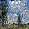 Serenity in Sunlit Fields Wallpaper with Impressionist Brushwork wallpaper for iPhone, iPad & Mac