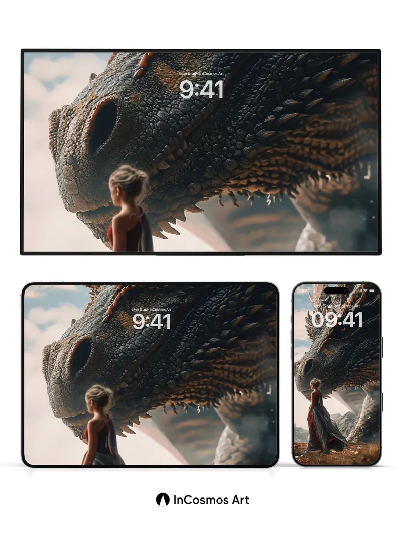 Whispering Scale Wallpaper with Dragon's Gaze