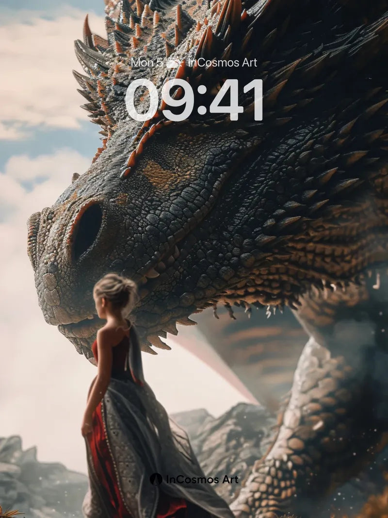 Whispering Scale Wallpaper with Dragon's Gaze